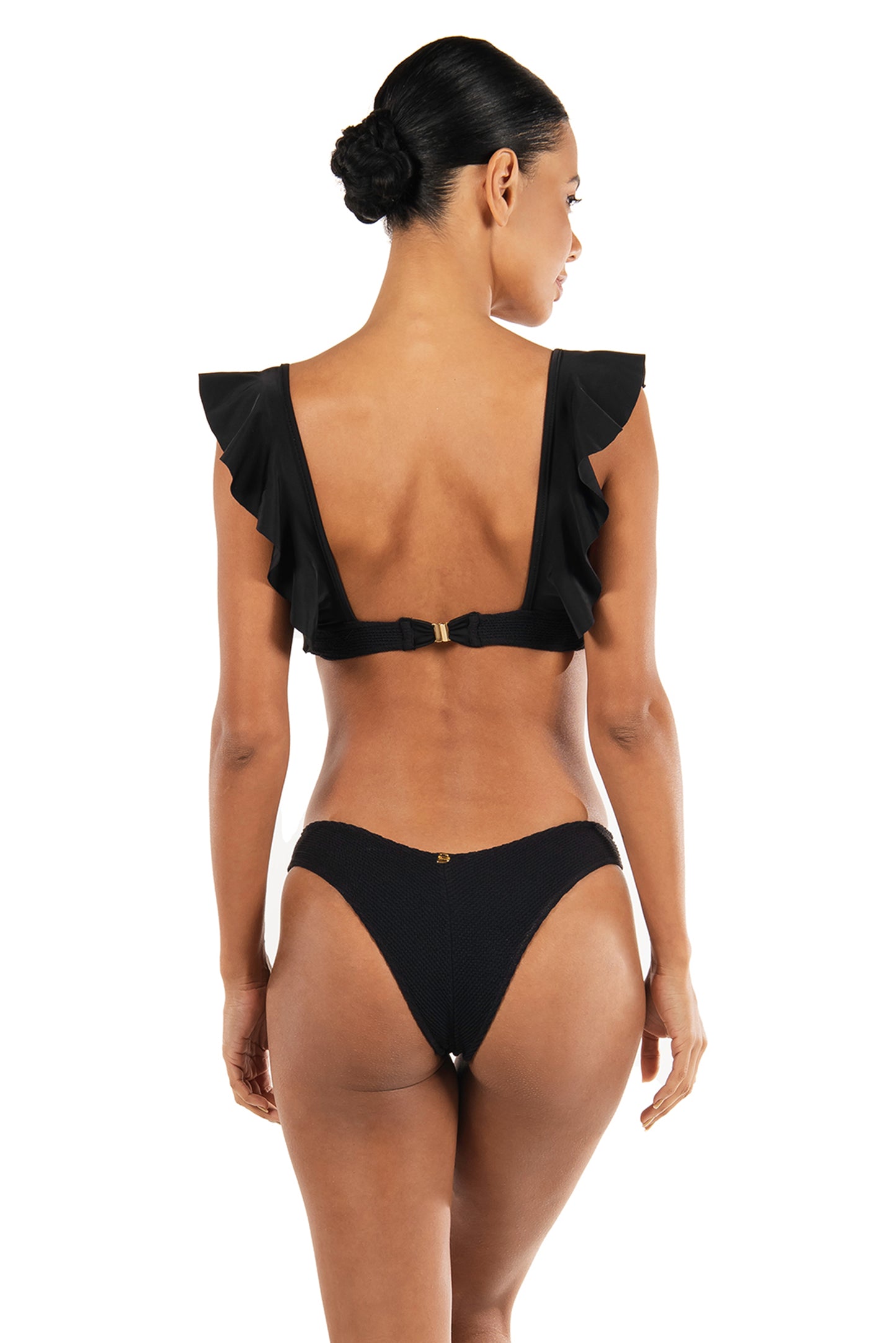 Haut de Maillot de bain SAINT-TROPEZ - MADRID en éponge, à volants et bretelles classiques