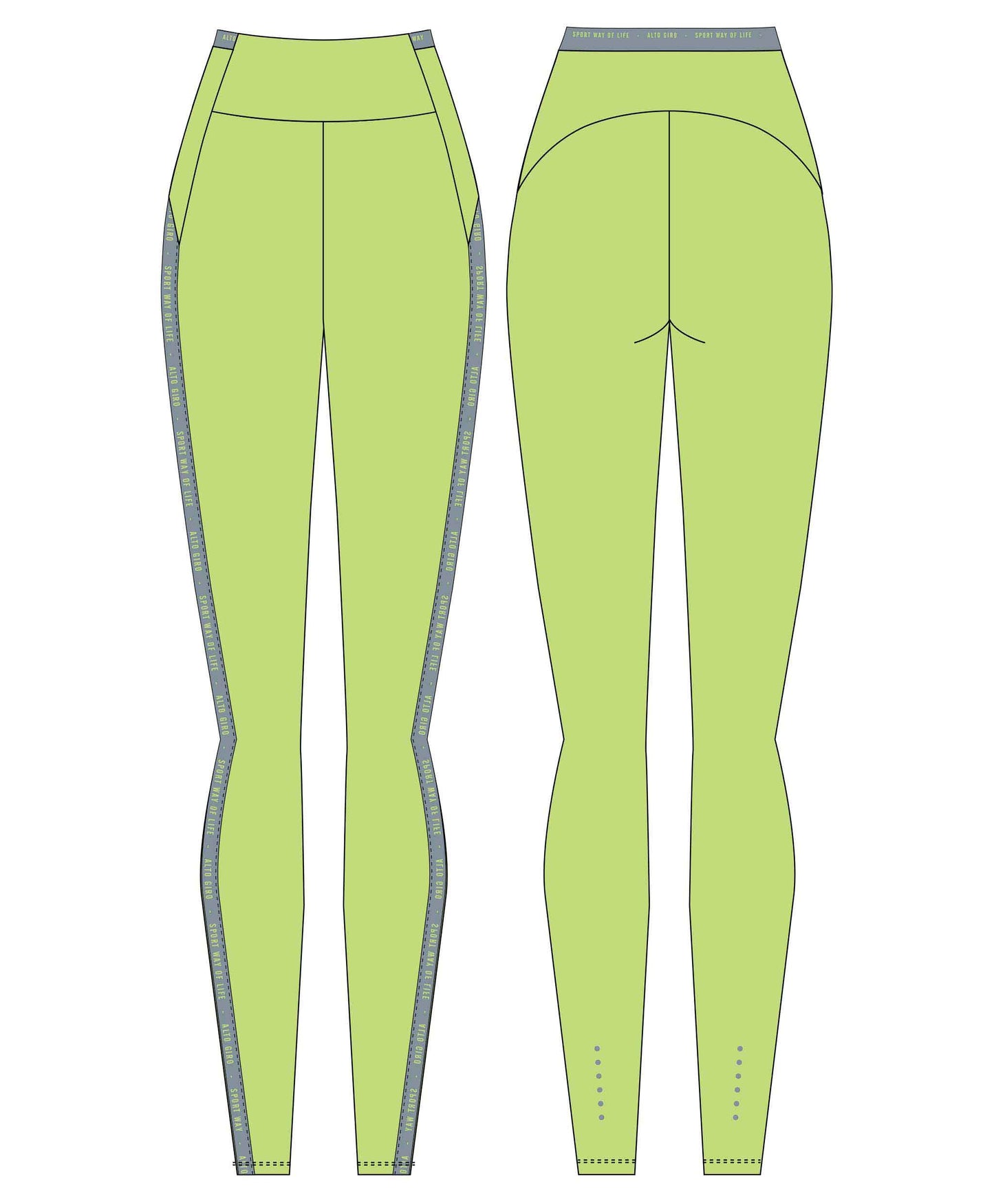 Legging de sport CANNES - BOULOGNE Pantalon de fitness | Yoga, pilâtes, course à pied